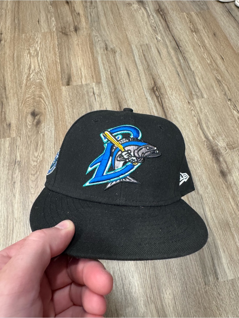 Bridgeport Bluefish New Era 20th Anniversary Fitted Hat 7 3/4